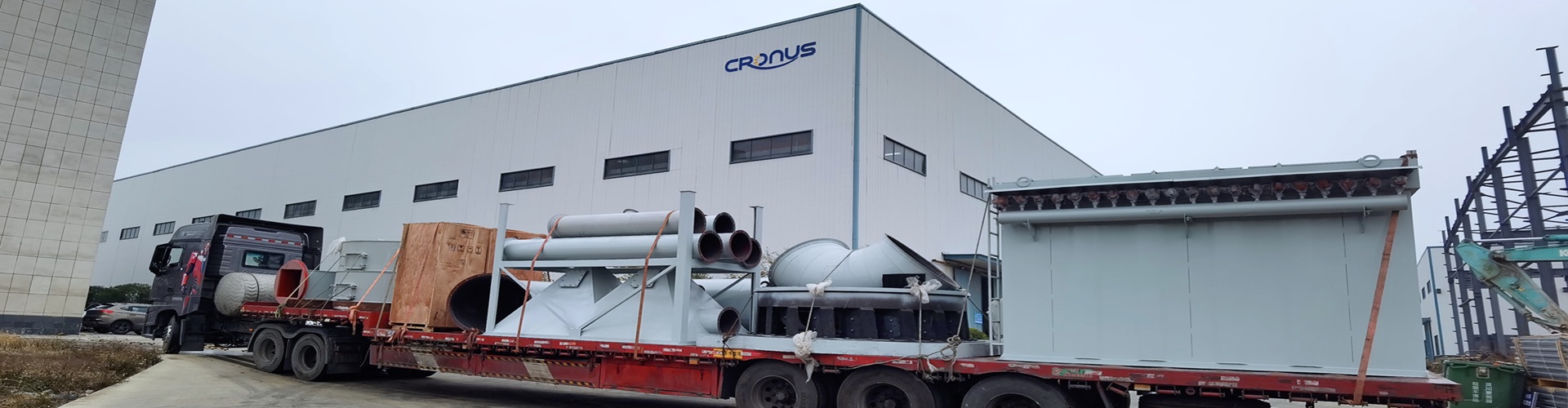 Cronus Machinery Grinding Production Line Equipment Being Loaded for Shipment at Customer Site