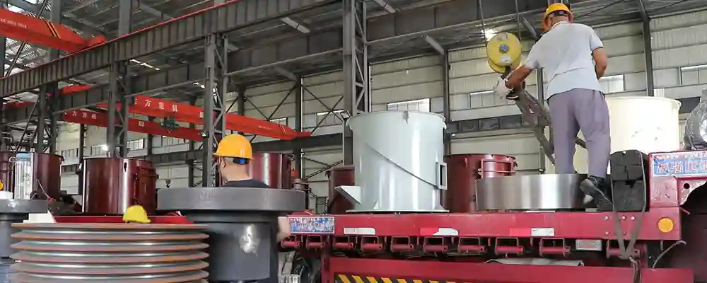 5R4128 Raymond Mill being loaded for shipment to Henan