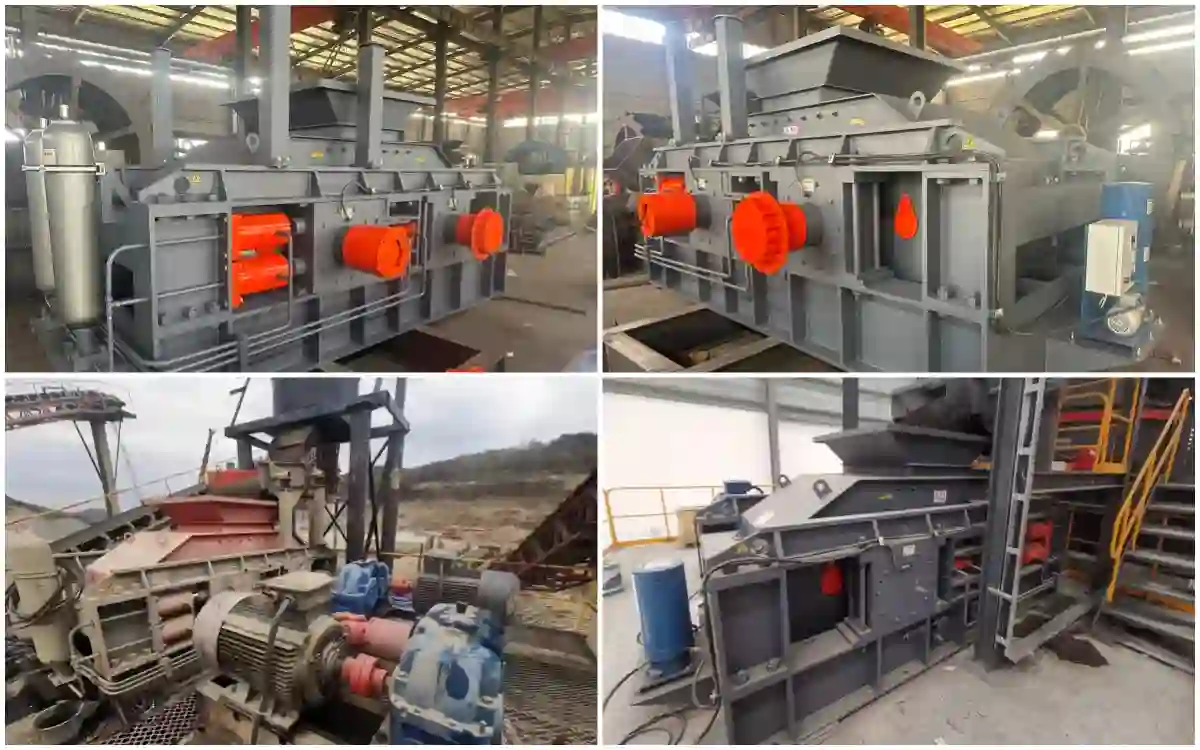 Double Roll Crusher Customer Site