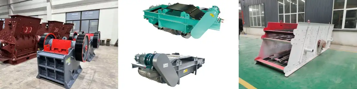 Jaw Crusher, Magnetic Separator, Vibrating Screen