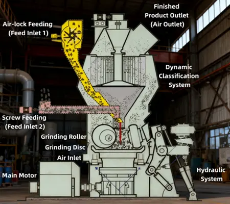 Schematic Diagram of Vertical Mill Structure