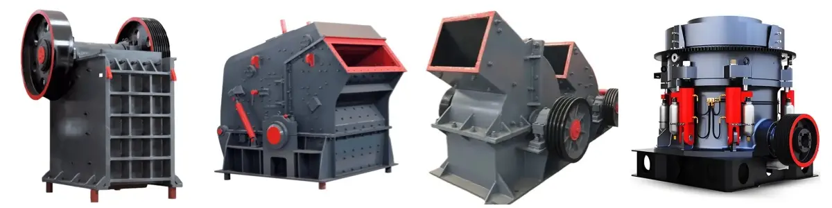 Jaw Crusher, Impact Crusher, Hammer Crusher, Cone Crusher