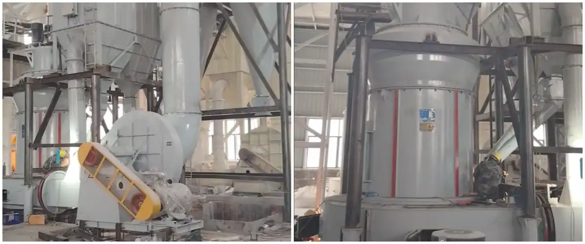 Cronus Machinery technical staff welding and installing the CRRM1920 Raymond mill