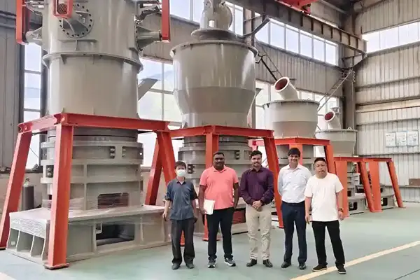 Indian client visiting the ultra-fine grinding mill production plant at Cronus Machine
