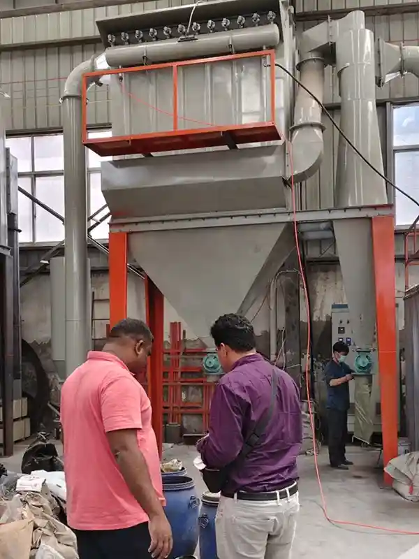Indian client inspecting the CRHGM ultra-fine grinding mill