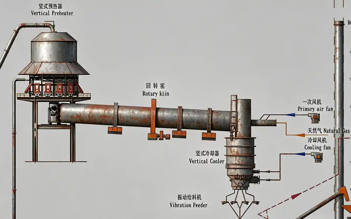 Working Principle of Lime Rotary Kiln