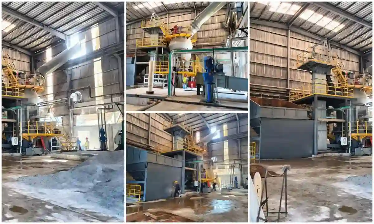 CRLM Vertical Mill processing water slag customer site