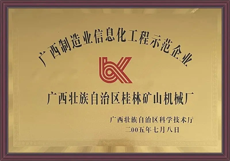 Informatization Project Demonstration Enterprise Honorary Qualification